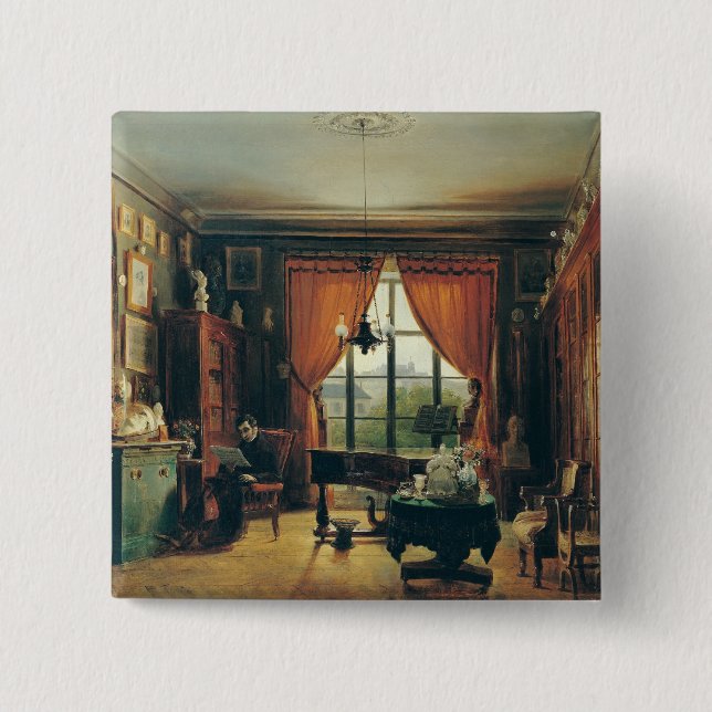 Bóton Quadrado 5.08cm Pierre-Joseph-Guilherme Zimmermann (Frente)