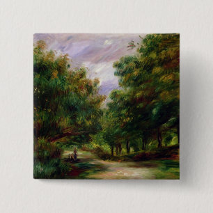 Bóton Quadrado 5.08cm Pierre um Renoir a estrada perto de Cagnes