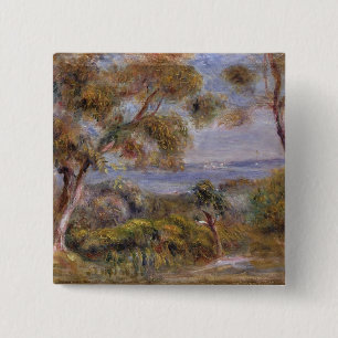 Bóton Quadrado 5.08cm Pierre um Renoir o mar em Cagnes