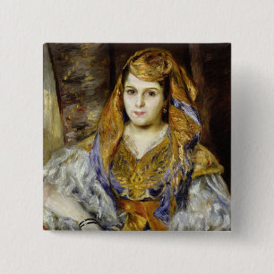 Bóton Quadrado 5.08cm Pierre uma Sra. C. Stora de Renoir no vestido