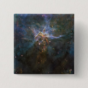 Bóton Quadrado 5.08cm Pilares de formação de estrelas da Carina Nebula