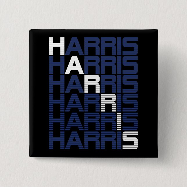 Bóton Quadrado 5.08cm Pilhas de texto HARRIS (Frente)