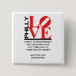 Bóton Quadrado 5.08cm Pin 2014 oficial de Philly