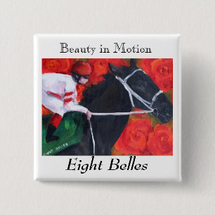 Bóton Quadrado 5.08cm Pin/Belles do broche oito memoráveis