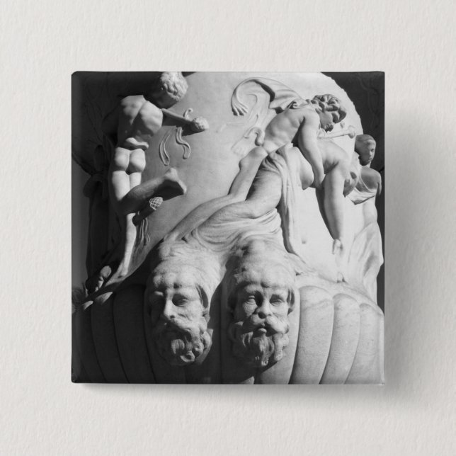 Bóton Quadrado 5.08cm Pin clássico gráfico da urna dos botões (Frente)