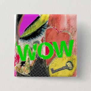 BÓTON QUADRADO 5.08CM PIN DA ARTE DO WOW DIGITAL