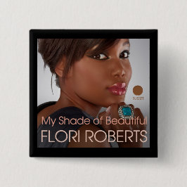 Bóton Quadrado 5.08cm Pin de Flori Roberts (Russet)