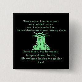 Bóton Quadrado 5.08cm Pin de grito da liberdade