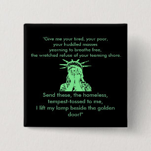 Bóton Quadrado 5.08cm Pin de grito da liberdade