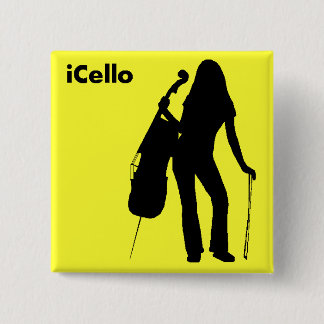 Bóton Quadrado 5.08cm Pin de ICello (amarelo)
