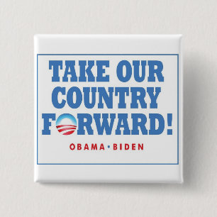 Bóton Quadrado 5.08cm Pin de Obama-Biden TOCF