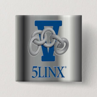 Bóton Quadrado 5.08cm Pin de prata do logotipo 5LINX
