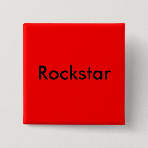 Bóton Quadrado 5.08cm Pin de Rockstar