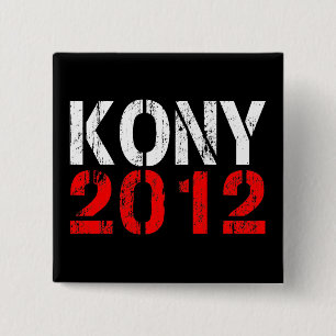 Bóton Quadrado 5.08cm Pin do botão de KONY 2012