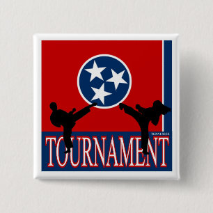 Bóton Quadrado 5.08cm Pin do competiam de Tennessee