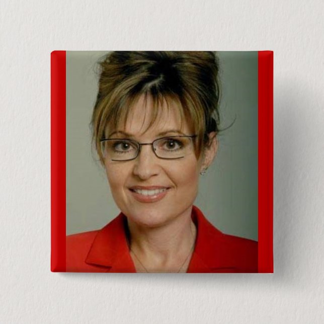 Bóton Quadrado 5.08cm Pin do dom: Sarah Palin (Frente)
