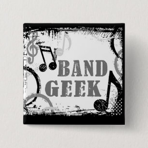 Bóton Quadrado 5.08cm Pin do geek da banda