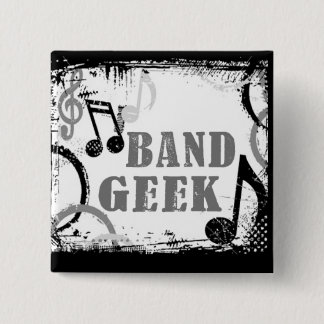 Bóton Quadrado 5.08cm Pin do geek da banda