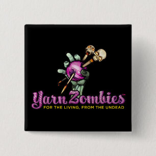 Bóton Quadrado 5.08cm Pin do logotipo dos zombis do fio