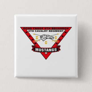 Bóton Quadrado 5.08cm Pin do mustang
