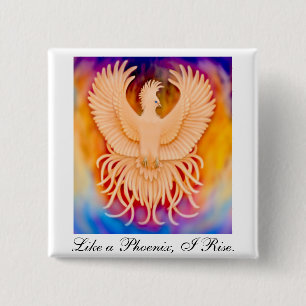 Bóton Quadrado 5.08cm Pin do pássaro de Phoenix