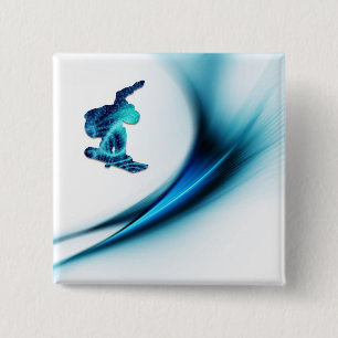 Bóton Quadrado 5.08cm Pin do quadrado do design do Snowboard