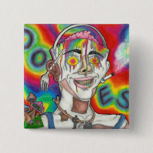 Bóton Quadrado 5.08cm Pin original do quadrado de "Buckethead"