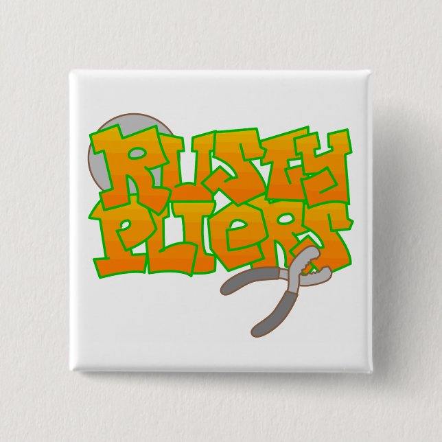 Bóton Quadrado 5.08cm Pin oxidado (Frente)