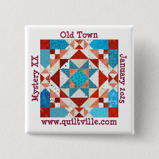 Bóton Quadrado 5.08cm Pin para o mistério da Cidade Antiga