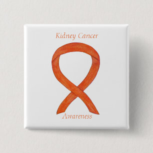 Bóton Quadrado 5.08cm Pin Personalizado da Faixa de Opções do Cancer d