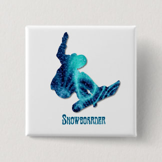 Bóton Quadrado 5.08cm Pin quadrado do Snowboarder