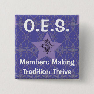 Bóton Quadrado 5.08cm Pin roxo da estrela oriental