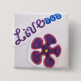 Bóton Quadrado 5.08cm Pin vivo