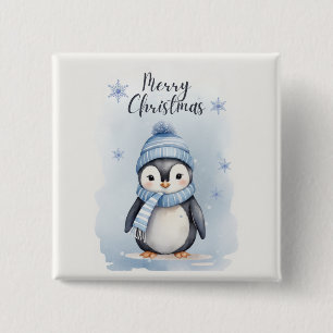Bóton Quadrado 5.08cm "Pinguim Bonito"