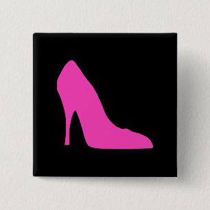 Bóton Quadrado 5.08cm Pink Heel em preto