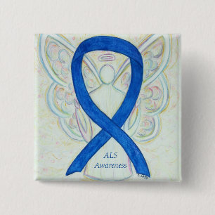 Bóton Quadrado 5.08cm Pino de Arte Personalizado da Fita de Sensibiliza