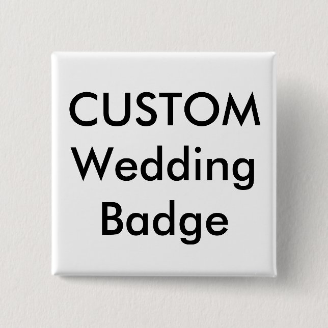 Bóton Quadrado 5.08cm Pino de Crachá quadrado de 2" personalizado (Frente)