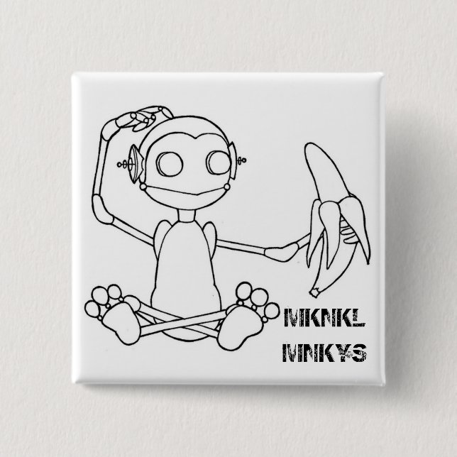 Bóton Quadrado 5.08cm Pino de MKNKL MNKYS (Frente)