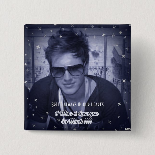 Bóton Quadrado 5.08cm Pino de Sensibilização Epidêmica com Drogas (Frente)