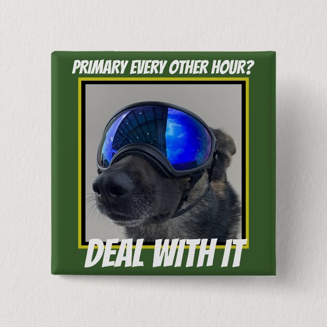 Bóton Quadrado 5.08cm Pino do botão do ponto de verificação K9 (Frente)