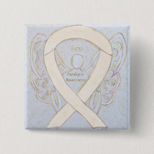 Bóton Quadrado 5.08cm Pino do Botão Personalizado do Anjo da Fita de Se
