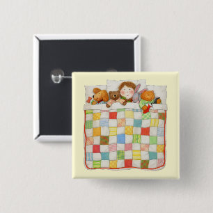 Bóton Quadrado 5.08cm Pino do botão quadrado COZY QUILT - amarelo