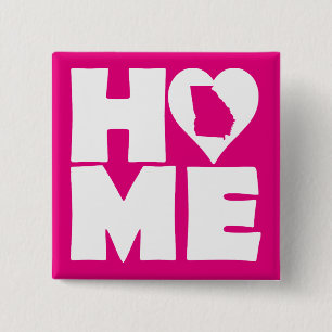 Bóton Quadrado 5.08cm Pino do Crachá do Botão do Estado do Coração da Ge