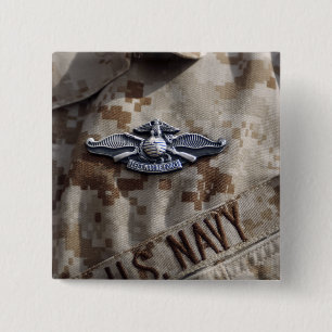 Bóton Quadrado 5.08cm Pino do dispositivo de guerra da força marinha da