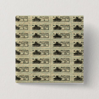 Bóton Quadrado 5.08cm Pino do selo da ração da guerra