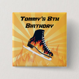 Bóton Quadrado 5.08cm Pino flamejante do patinagem no gelo