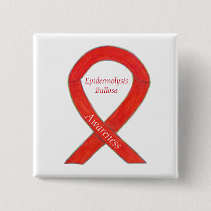 Bóton Quadrado 5.08cm Pino Personalizado da Fita de Sensibilização da