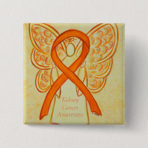 Bóton Quadrado 5.08cm Pino Personalizado da Fita de Sensibilização do