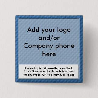 Bóton Quadrado 5.08cm Pinos azuis dos Tag dos crachás de nome da empresa