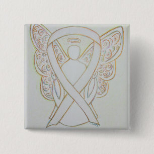 Bóton Quadrado 5.08cm Pinos de Arte Personalizados da Fita de Sensibiliz